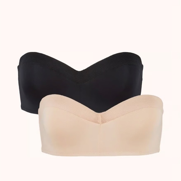 Lively No-Wire Strapless Bra Black (Beige Bra Available) NWT Wireless Set 36B - Picture 3 of 4